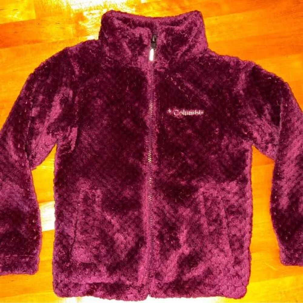 Columbia Girls Fleece Jacket Size XXS (4-6) Cranberry Color